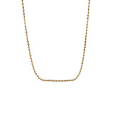 10K YELLOW GOLD 10 GRAM DIAMOND CUT BEAD CHAIN 2MM 20"INCHES